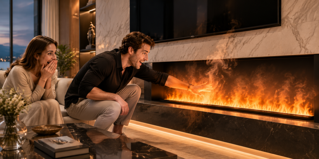 ventless water vapor fireplace