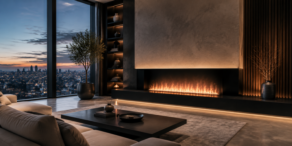 water vapor fireplace design